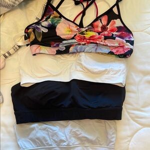 Floral and Solid Color Sports Bras